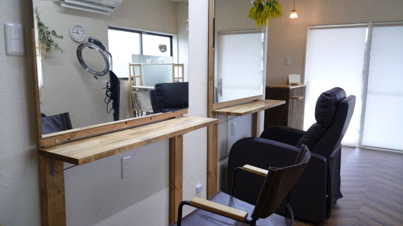大分で髪質改善がおすすめの美容室TETORAの店内の写真